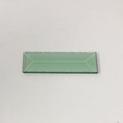 Green rectangle glass bevel 1 inch representative