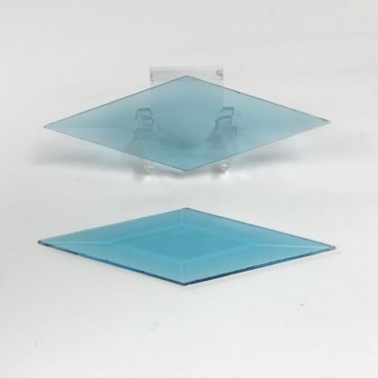 Turquoise diamond glass bevel 2 x 6