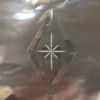 Engraved Diamond Bevel Glass 3" x 5"