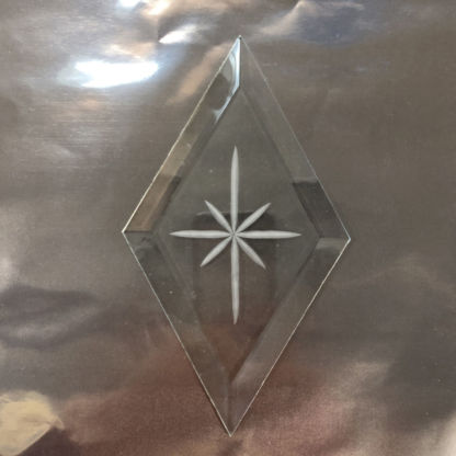 Engraved Diamond Bevel Glass 3" x 5"