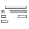 1 1/2"  x 6" Rectangle Bevel Glass - Image 2
