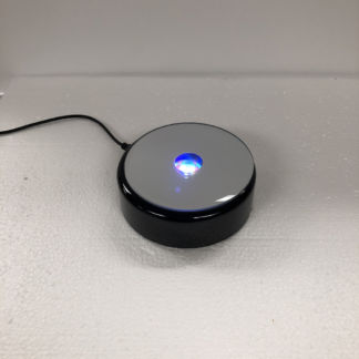 Lighted Base-3 3/4" Black Round Colored Light