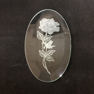 CF-G23R -Engraved 3" x 5" Oval Bevel Rose
