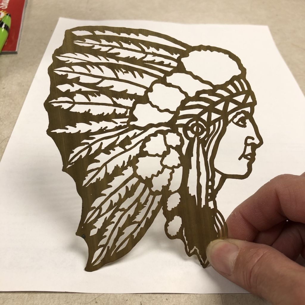 Brass Indian Chief Filigree- #600 - Image 2