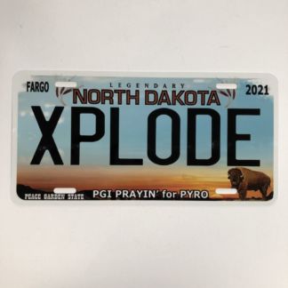 PGI North Dakota License Plate-XPLODE