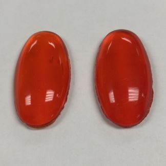 Smooth Orange 20mm x 38mm Oval Jewel-Seconds