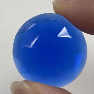Faceted 25mm Round Jewel FR25-04 Blue