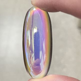 Aura Clear Quartz Palm Stone Angel Aura Round Smooth