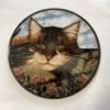 Painted Medallion Sleeping Kitty-PM021 - Image 4