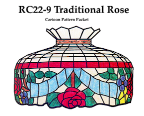 Worden RC22-9 Traditional Rose Lamp Pattern