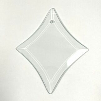 Clear Diamond Shape Bevel with hole #ST07