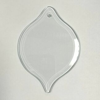 Clear Ornament Shape Bevel with hole #ST05