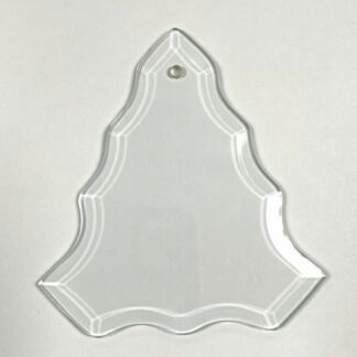 Clear Tree Shape Bevel with hole #ST06