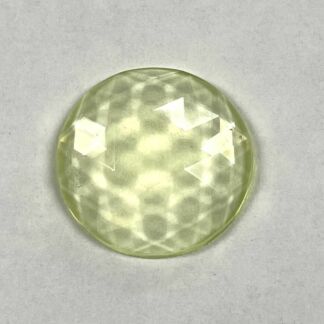Faceted Round 20mm Jewel FR20-313 Vaseline Yellow
