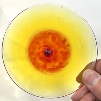 Rondel Kokomo Glass  4 1/8" Yellow KR506