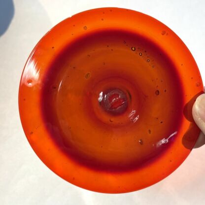 Rondel Handblown Glass 4" Red  MR102