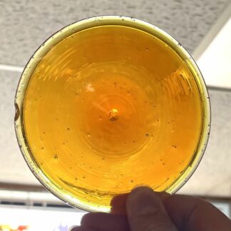 Rondel Vintage Pressed Glass 4" Orange/Amber DR400-09