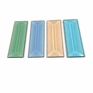Rectangle Glass Bevel - 1" x 3" Colored