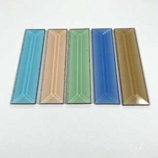 Rectangle Glass Bevel - 1" x 4"  Colored