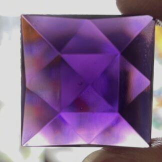 Faceted Square 25mm Jewel - FQ25-350 Grape Purple