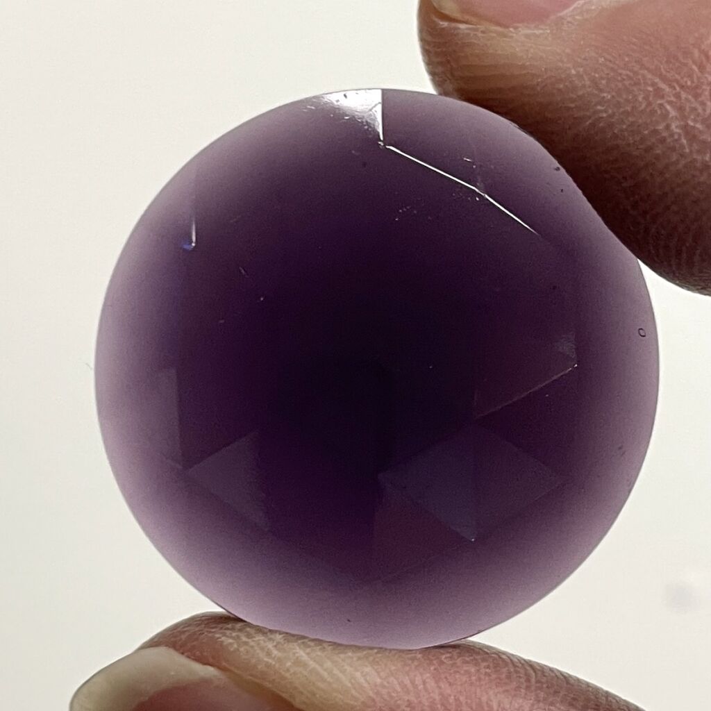 Faceted 25mm Round Jewel FR25-350 Grape Purple - Image 2