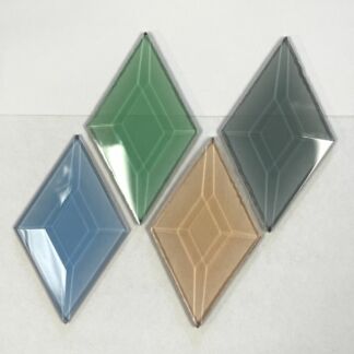 Diamond Glass Bevel - 1-3/4" x 3" Colored