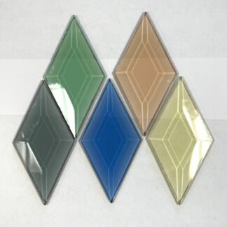 Diamond Glass Bevel - 2" x 4" Colored