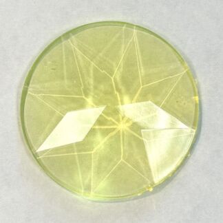 Vaseline Yellow Round Faceted Jewel-2" (50mm) FST50-313