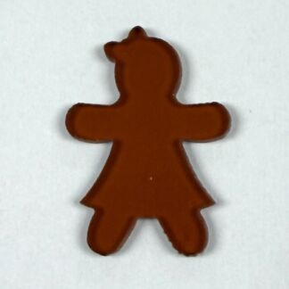 Plain gingerbread man cookie on a white background, no decoration