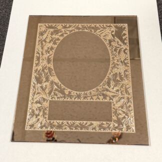 M8102 -Peach Mirror 8" x 10" Rectangle with Center Oval/Square