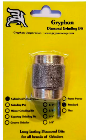 Grinding Bits- Gryphon Cylindrical 3/4" Bit - GR03